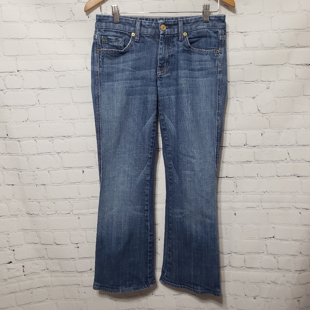 7FAM Sz 27 Vintage "A" Pocket Boot Cut Jeans - Picture 1 of 16